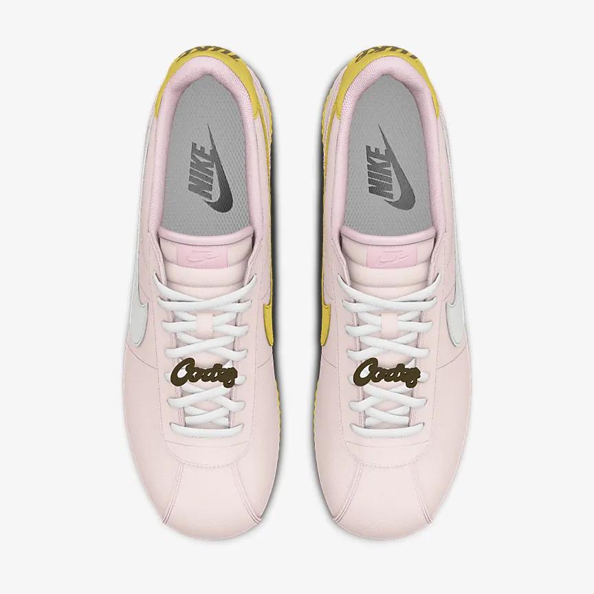 Giày Nike Cortez Unlocked By You Nữ Hồng Vàng